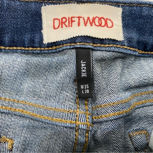 DRIFTWOOD Skinny High Rise Jackie Jeans with Embroidered Arrows Size 25 - Picture 8 of 9